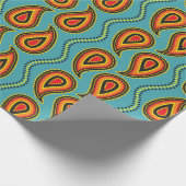 Paisley-Muster, Ziergewebe-Struktur indian s Geschenkpapier (Ecke)