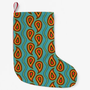 Paisley-Muster, Ziergewebe-Struktur indian s Kleiner Weihnachtsstrumpf
