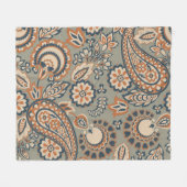 Paisley nahtlos Vintages Muster. Vintager Hintergr Fleecedecke (Vorderseite (Horizontal))
