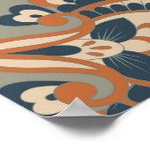 Paisley nahtlos Vintages Muster. Vintager Hintergr Poster (Ecke)