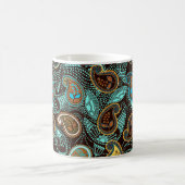 Paisley nahtlose Muster, Jeans Textur-Effekt Kaffeetasse (Mittel)