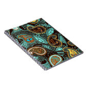 Paisley nahtlose Muster, Jeans Textur-Effekt Notizblock (Rechte Seite)