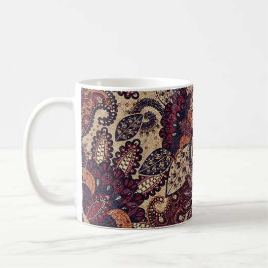 Paisley nahtlose Muster mit dekorativem fl Kaffeetasse (Links)