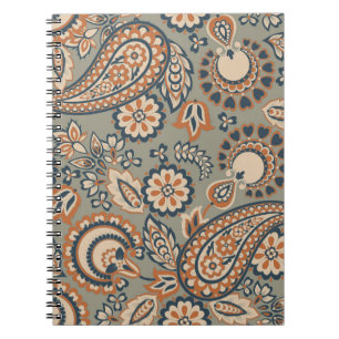 Paisley-nahtloses Vintage-Muster. Vintage-Hintergr Notizblock