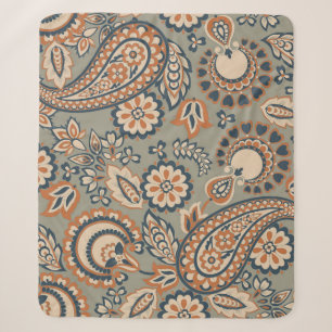 Paisley nahtloses Vintage-Muster. Vintage-Hintergr Sherpadecke