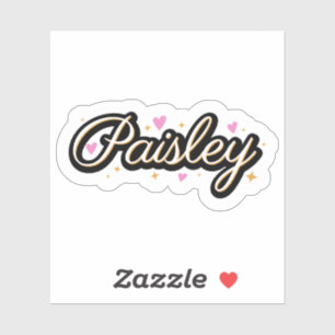 Paisley Name niedlich Design Aufkleber