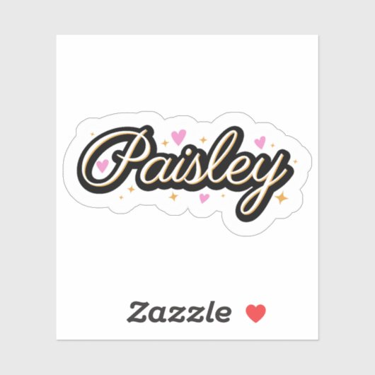 Paisley Name niedlich Design Aufkleber (Blatt)