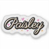 Paisley Name niedlich Design Aufkleber (Vorderseite)