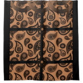 Paisley-Orange-Duschvorhang Duschvorhang (Vorderseite)