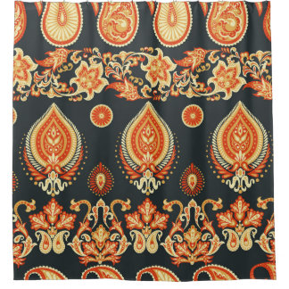 Paisley Oriental Ethnic Stoff Duschvorhang