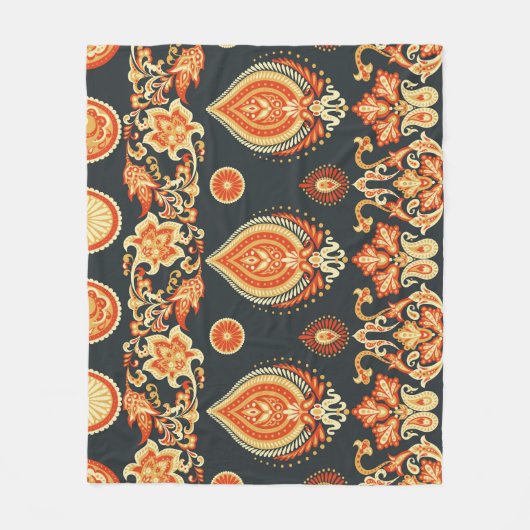Paisley Oriental Ethnic Stoff Fleecedecke (Vorderseite)