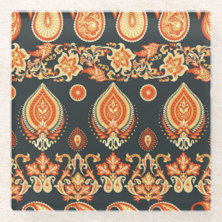 Paisley Oriental Ethnic Stoff Glasuntersetzer