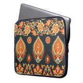 Paisley Oriental Ethnic Stoff Laptopschutzhülle (Vorderseite Links)