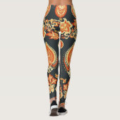 Paisley Oriental Ethnic Stoff Leggings (Rückseite)