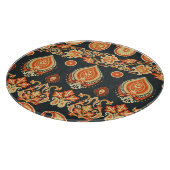 Paisley Oriental Ethnic Stoff Schneidebrett (Ecke)