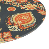Paisley Oriental Ethnic Stoff Schneidebrett (Ecke)
