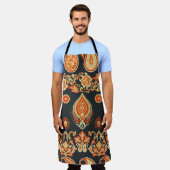 Paisley Oriental Ethnic Stoff Schürze (Getragen)
