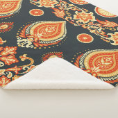 Paisley Oriental Ethnic Stoff Sherpadecke (3/4)