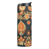Paisley Oriental Ethnic Stoff Thermosbecher (Nach links gedreht)