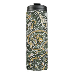 Paisley Oriental Ethnic, Vintag nahtlos. Thermosbecher