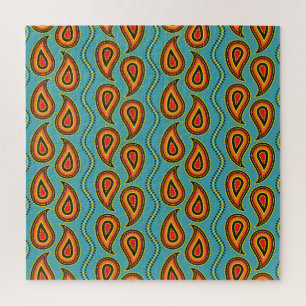 Paisley-Ornamentale Textur: Indische Eleganz. Puzzle