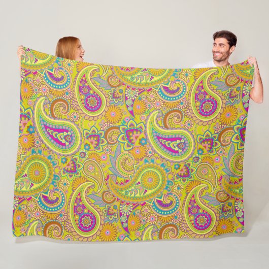 Paisley-Ornamente / Muster 1 Fleecedecke (Beispiel)