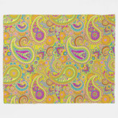 Paisley-Ornamente / Muster 1 Fleecedecke (Vorderseite (Horizontal))