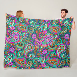 Paisley Ornamente / Muster 2 Fleecedecke