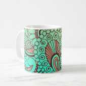 Paisley Ornaments I + Ihr Backgr. Ideen Kaffeetasse (Vorderseite Links)