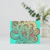Paisley Ornaments I + Ihr Backgr. Ideen Postkarte (Stehend Vorderseite)