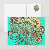Paisley Ornaments I + Ihr Backgr. Ideen Postkarte (Vorne/Hinten)