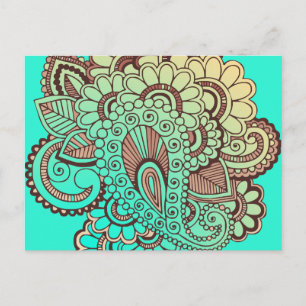 Paisley Ornaments I + Ihr Backgr. Ideen Postkarte