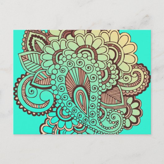 Paisley Ornaments I + Ihr Backgr. Ideen Postkarte (Vorderseite)
