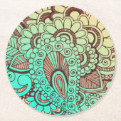 Paisley Ornaments I + Ihr Backgr. Ideen Runder Pappuntersetzer (Vorderseite)