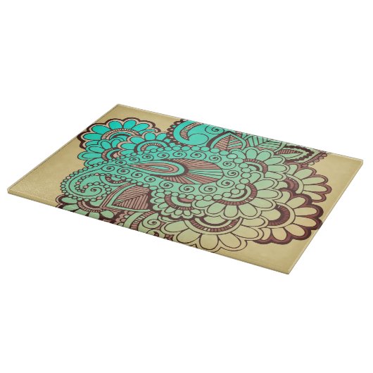 Paisley Ornaments I + Ihr Backgr. Ideen Schneidebrett (Ecke)