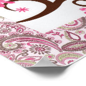 Paisley Owls Poster (Ecke)