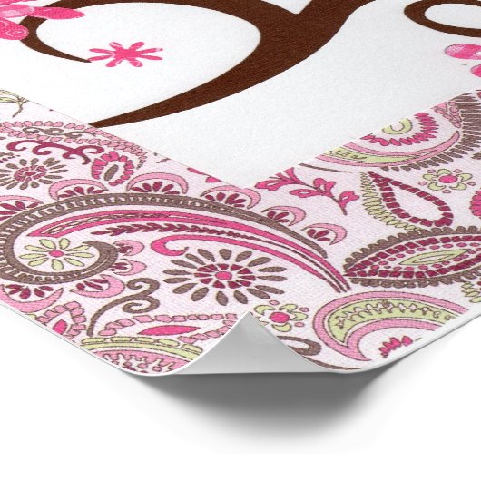 Paisley Owls Poster (Ecke)