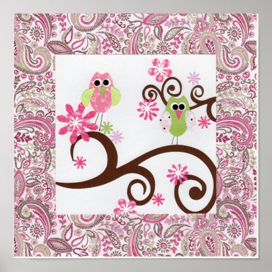Paisley Owls Poster (Vorne)