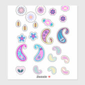 Paisley Pack 90 Aufkleber (Blatt)