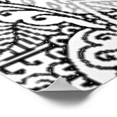 Paisley Passion - Black (Henna) Poster (Ecke)