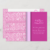 Paisley Passion - Pink (Henna) (Hochzeit) Einladung (Vorne/Hinten)