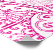 Paisley Passion - Pink (Henna) Poster (Ecke)