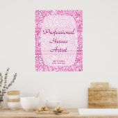 Paisley Passion - Pink (Henna) Poster (Küche)