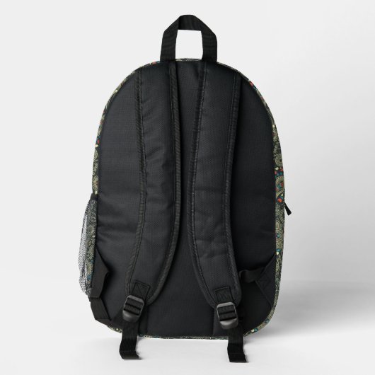 Paisley Pattern 3 Bedruckter Rucksack (Rückseite)