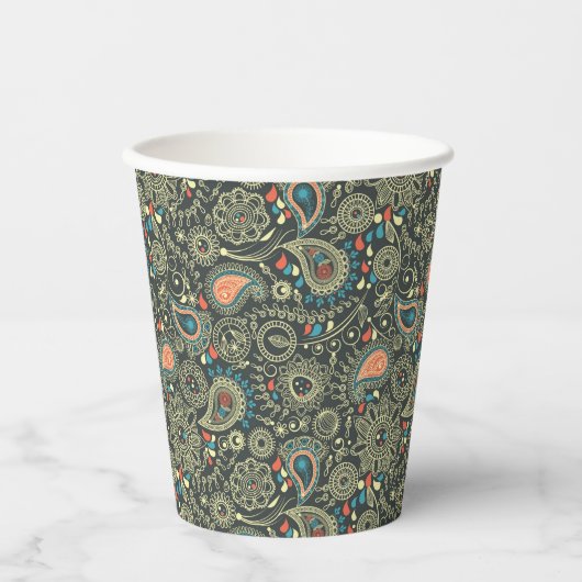 Paisley Pattern 3 Pappbecher (Vorderseite)