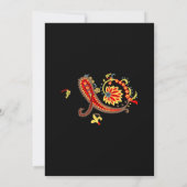Paisley Pattern Art – Folk Floral Ornament Print Save The Date (Rückseite)