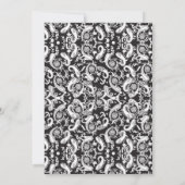 Paisley Pattern Art – Ornamental Floral Outline Save The Date (Rückseite)