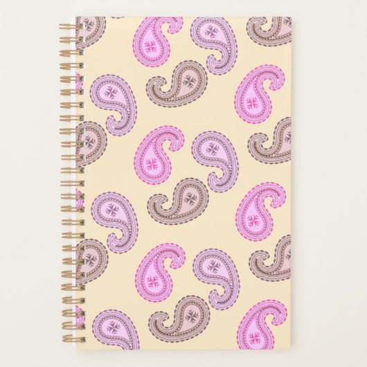 Paisley Pattern Boho Kleinbildplaner Planer (Vorderseite)