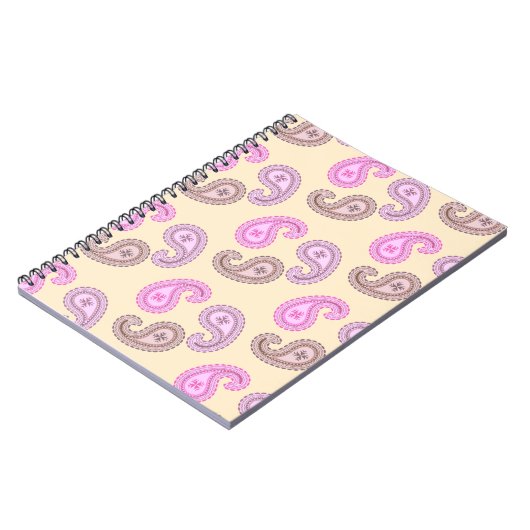 Paisley Pattern Boho Notebook Notizblock (Linke Seite)