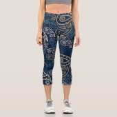 Paisley Pattern Capri Leggings (Vorderseite)